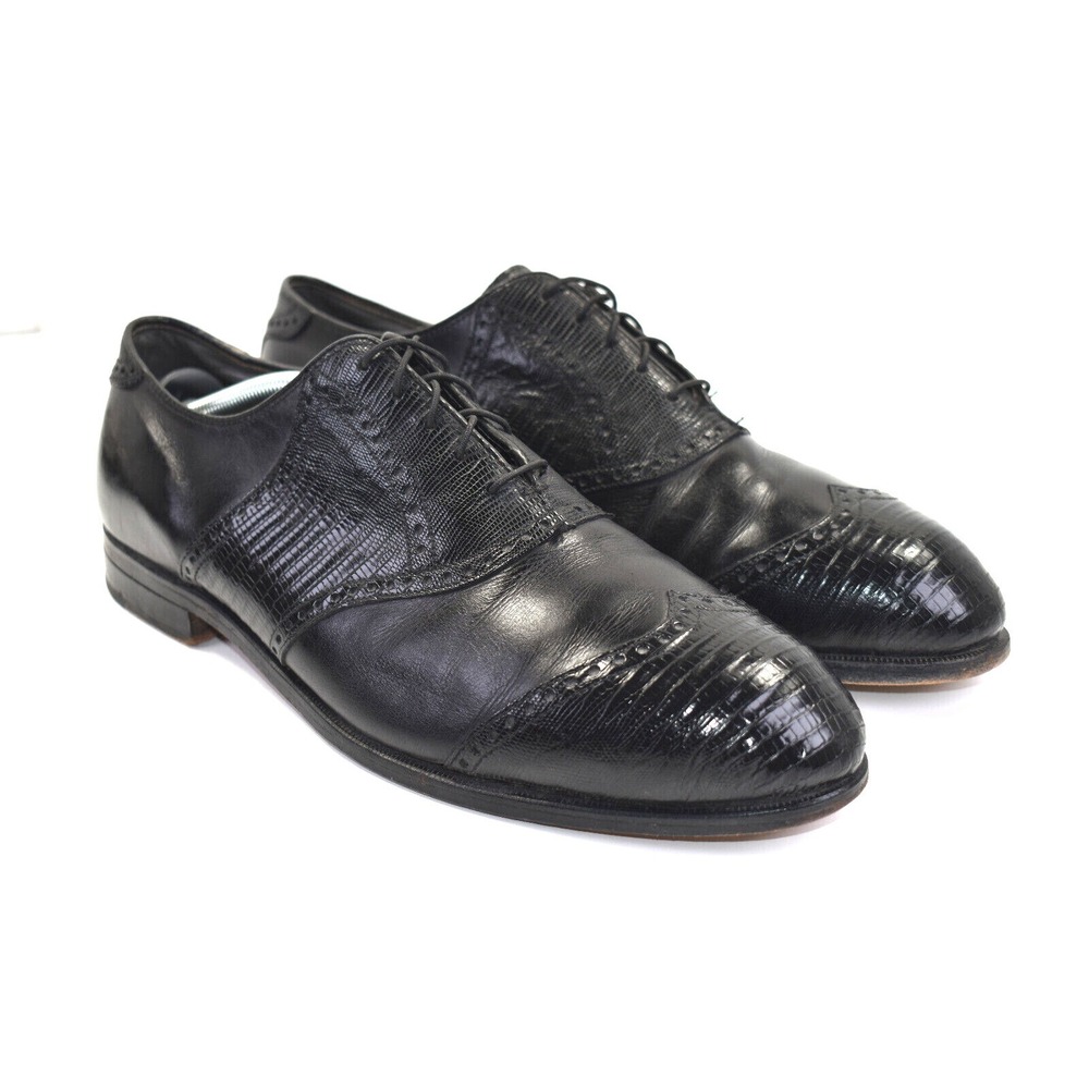 FootJoy Classics Black Lizard Golf Shoes 11.5 C Master Staff Member 93-94 USA